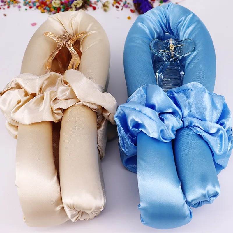 Heatless Silk Satin Ribbon Hair Curler Set