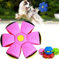 Flying Saucer Transforming Pet Ball — LED Dog & Cat Toy