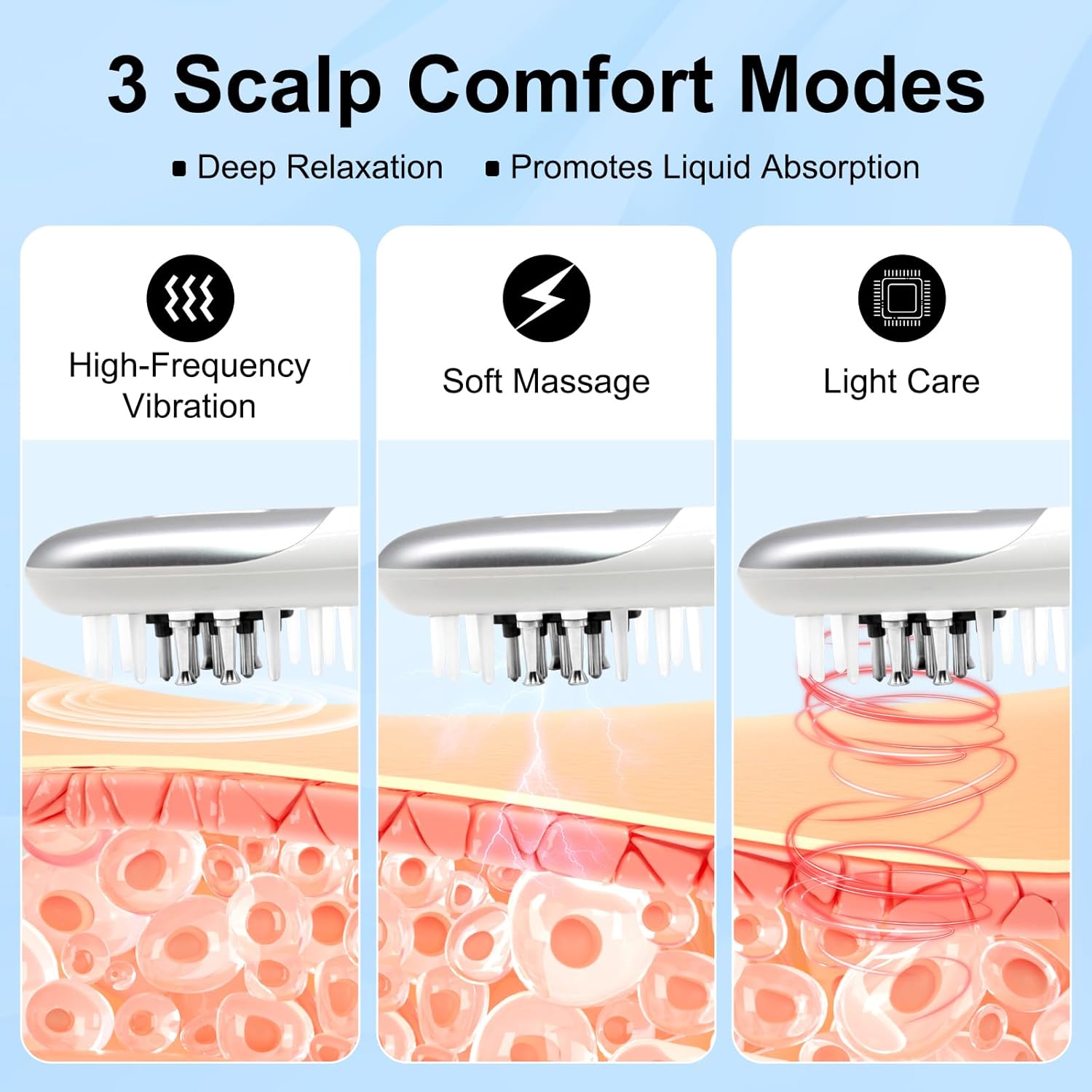 Red Light Therapy Scalp Massager & Hair Growth Brush