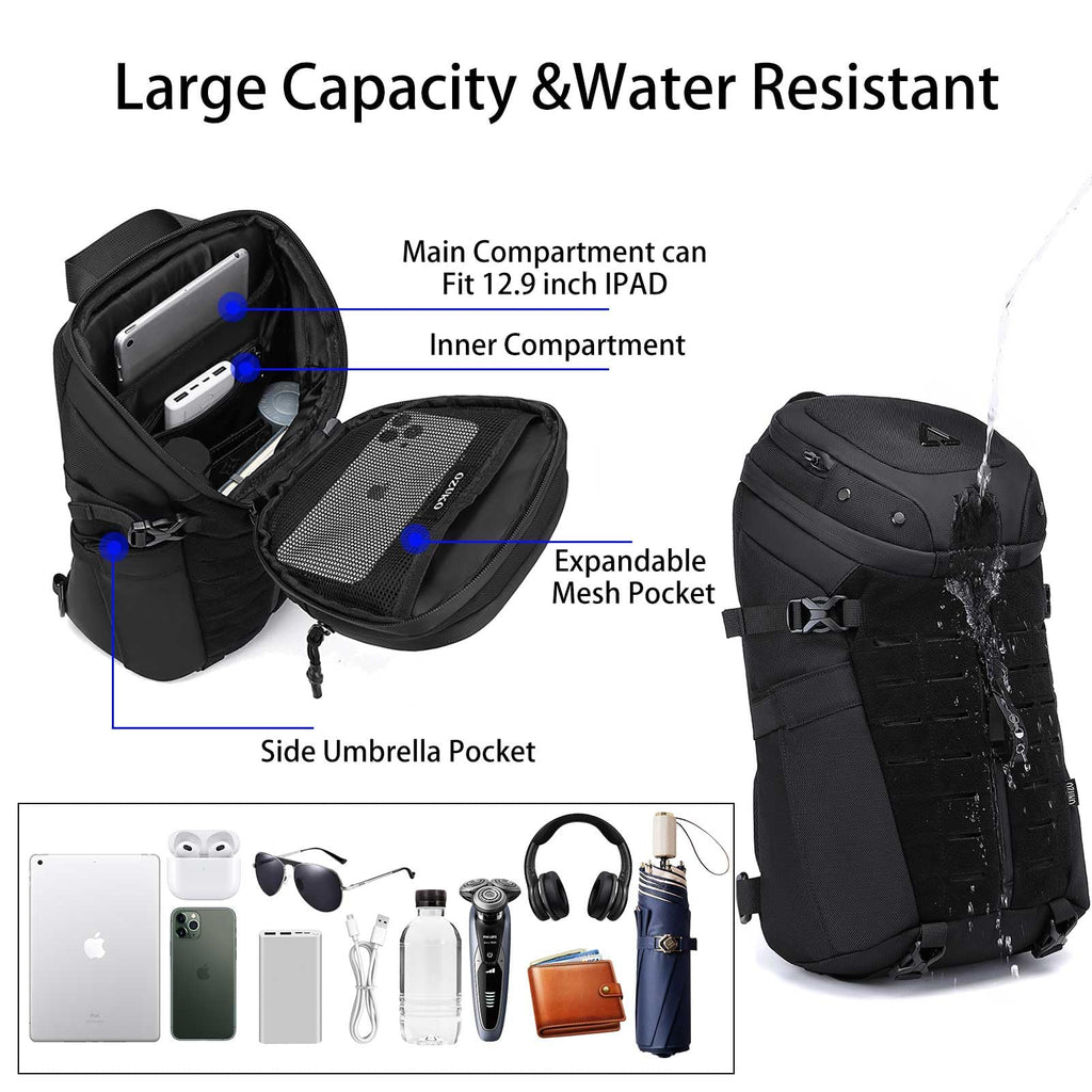 Anti-Theft Waterproof Crossbody Sling Bag with USB Port