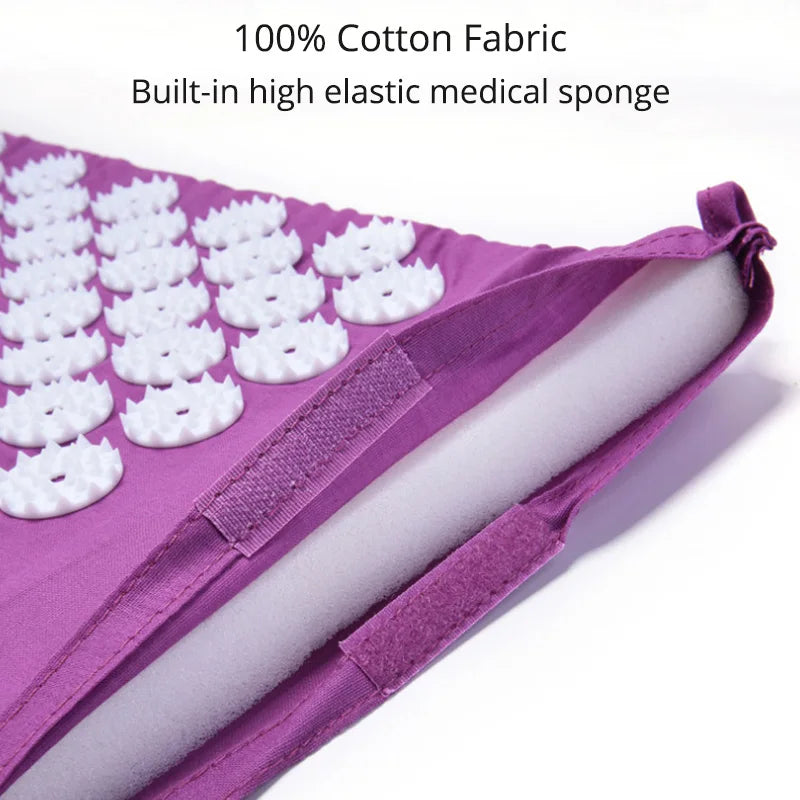 Acupressure Mat and Pillow Set for Back & Neck Pain Relief