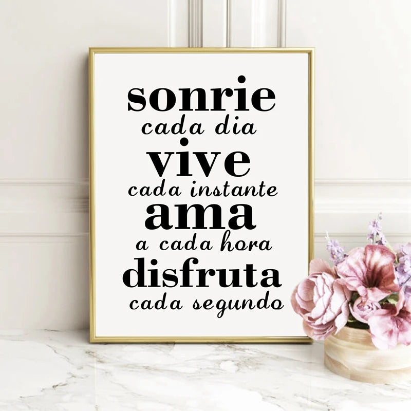Coral Pop Canvas Wall Art Quote