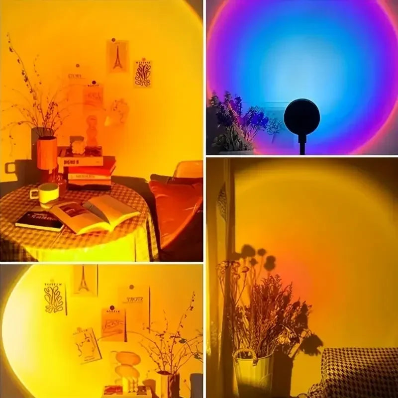 LED Sunset Projection Lamp — 16 Colors with Remote