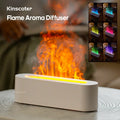 Diffusore e umidificatore per aromaterapia RGB con effetto fiamma realistico