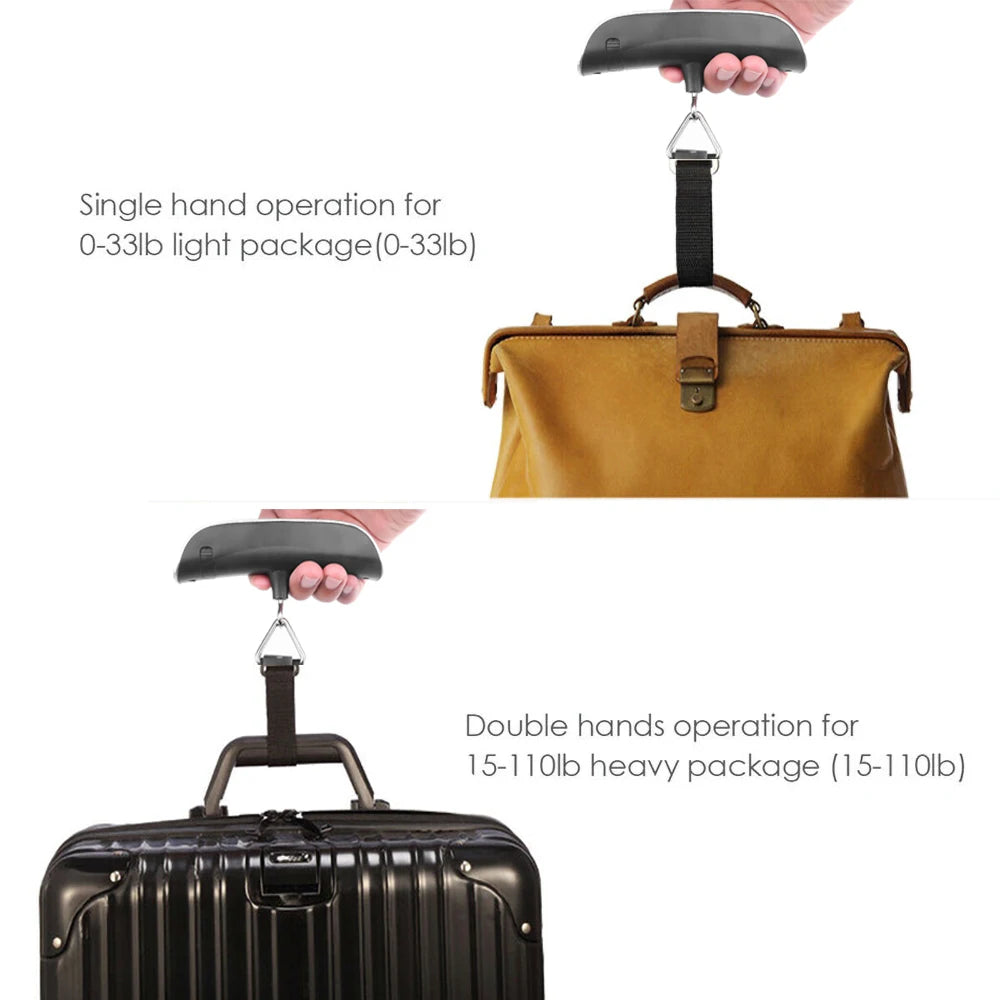 Ultra-Portable Digital Hanging Luggage Scale with LCD Display