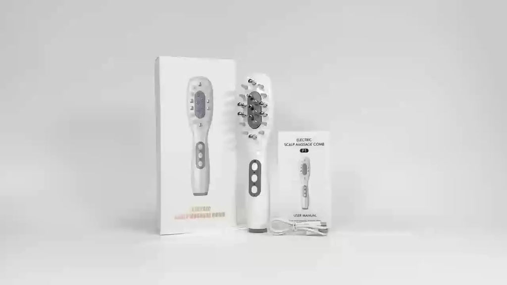 Electric Scalp Massager & Red Light Therapy Vibrating Hair Care Comb
