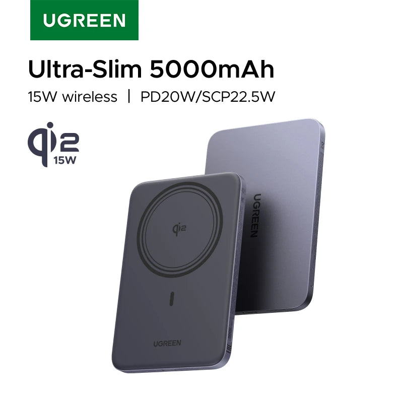 Magnetic Wireless Power Bank 5000mAh — Ultra-Slim