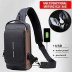 Anti-Theft Waterproof Crossbody Sling Bag with USB Port