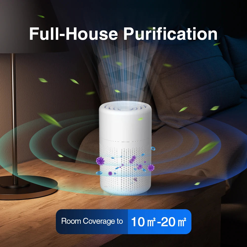 Mini HEPA Air Purifier for Desk & Car — USB Powered