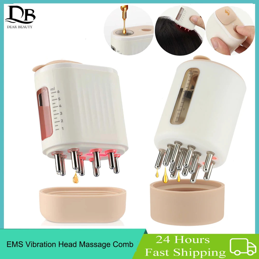 Electric Scalp Massager & Red Light Therapy Vibrating Hair Care Comb