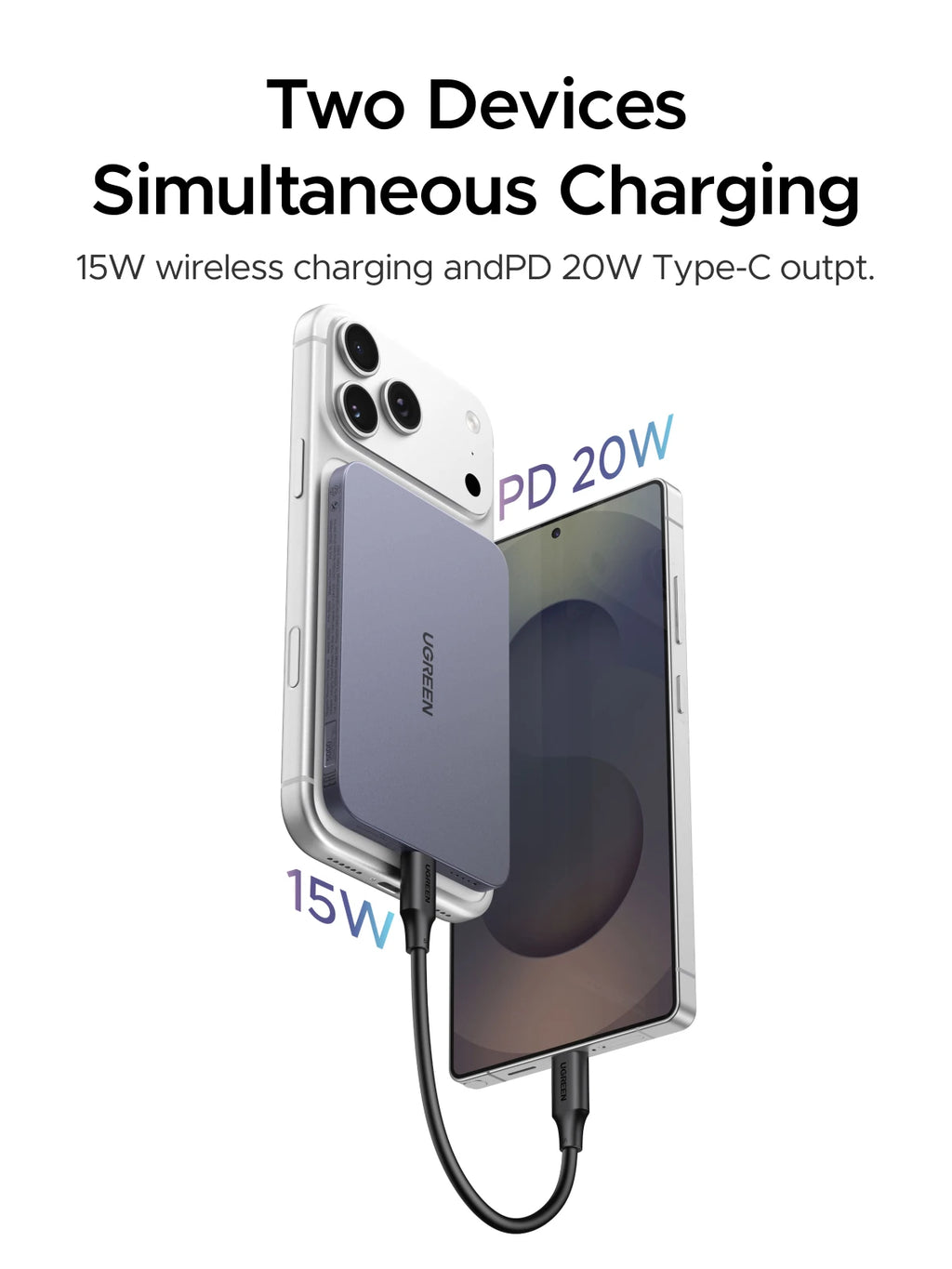 Magnetic Wireless Power Bank 5000mAh — Ultra-Slim