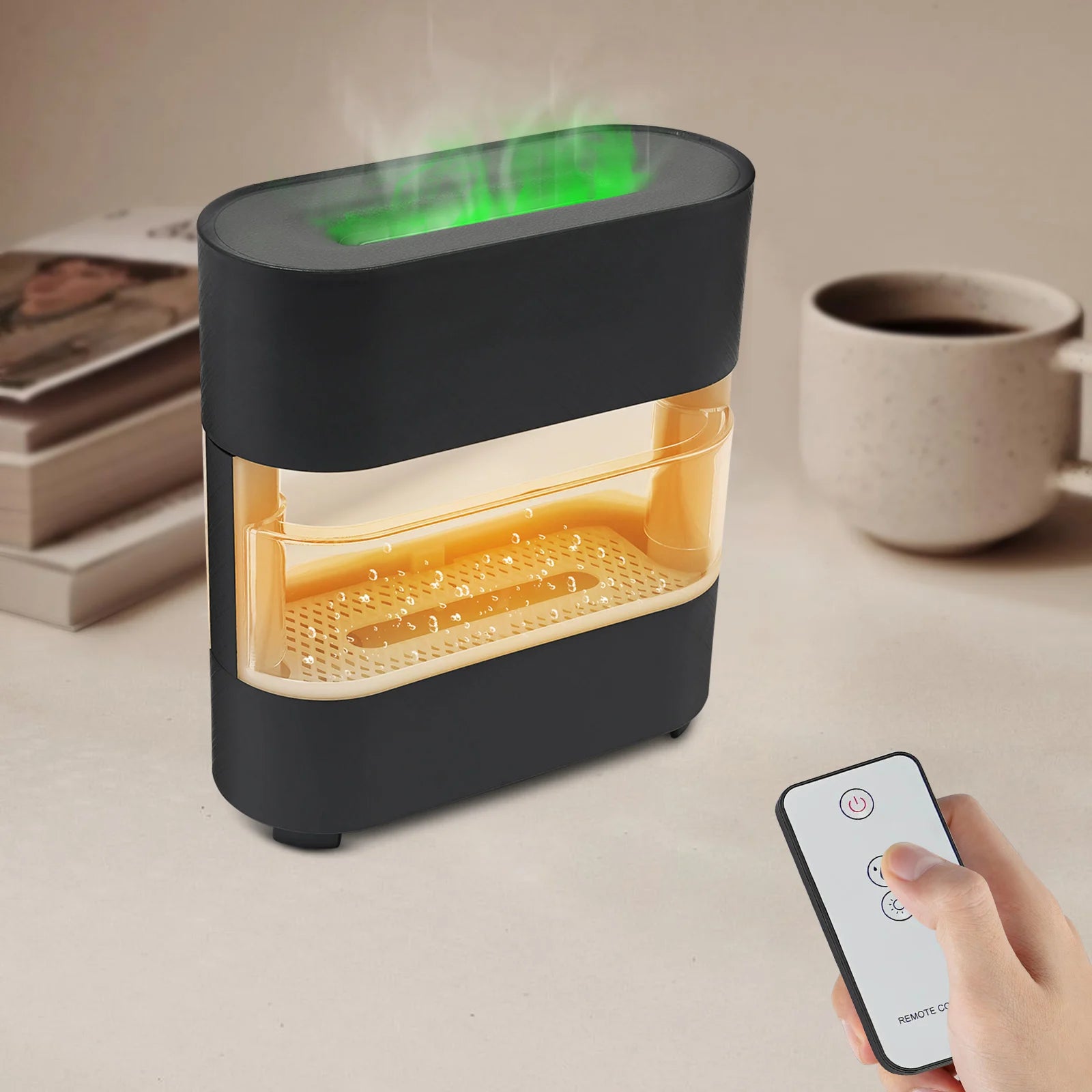 RGB Flame Effect Aromatherapy Essential Oil Diffuser