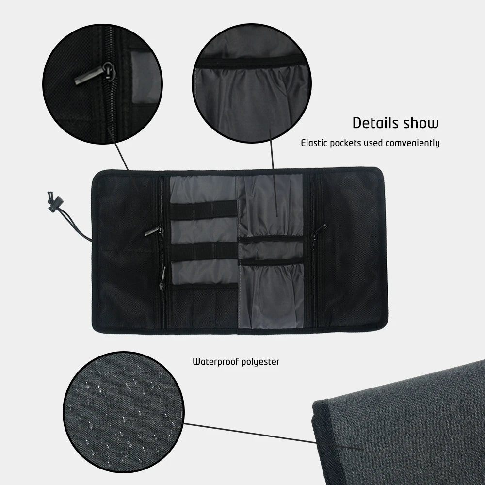 Multi-Layer Travel Cable & Tech Accessories Organizer Case