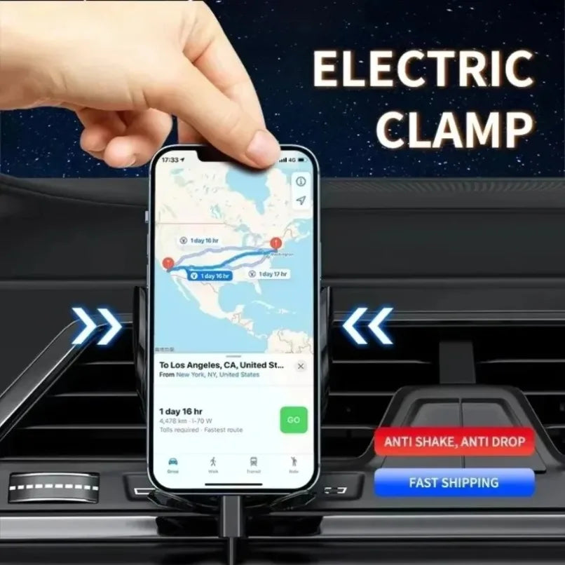 Smart Auto-Clamping Wireless Car Phone Mount