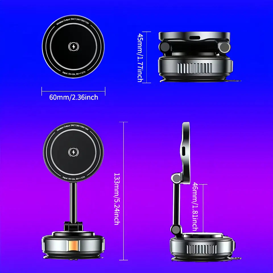 Magnetic Wireless Phone Charger (Car Mount)