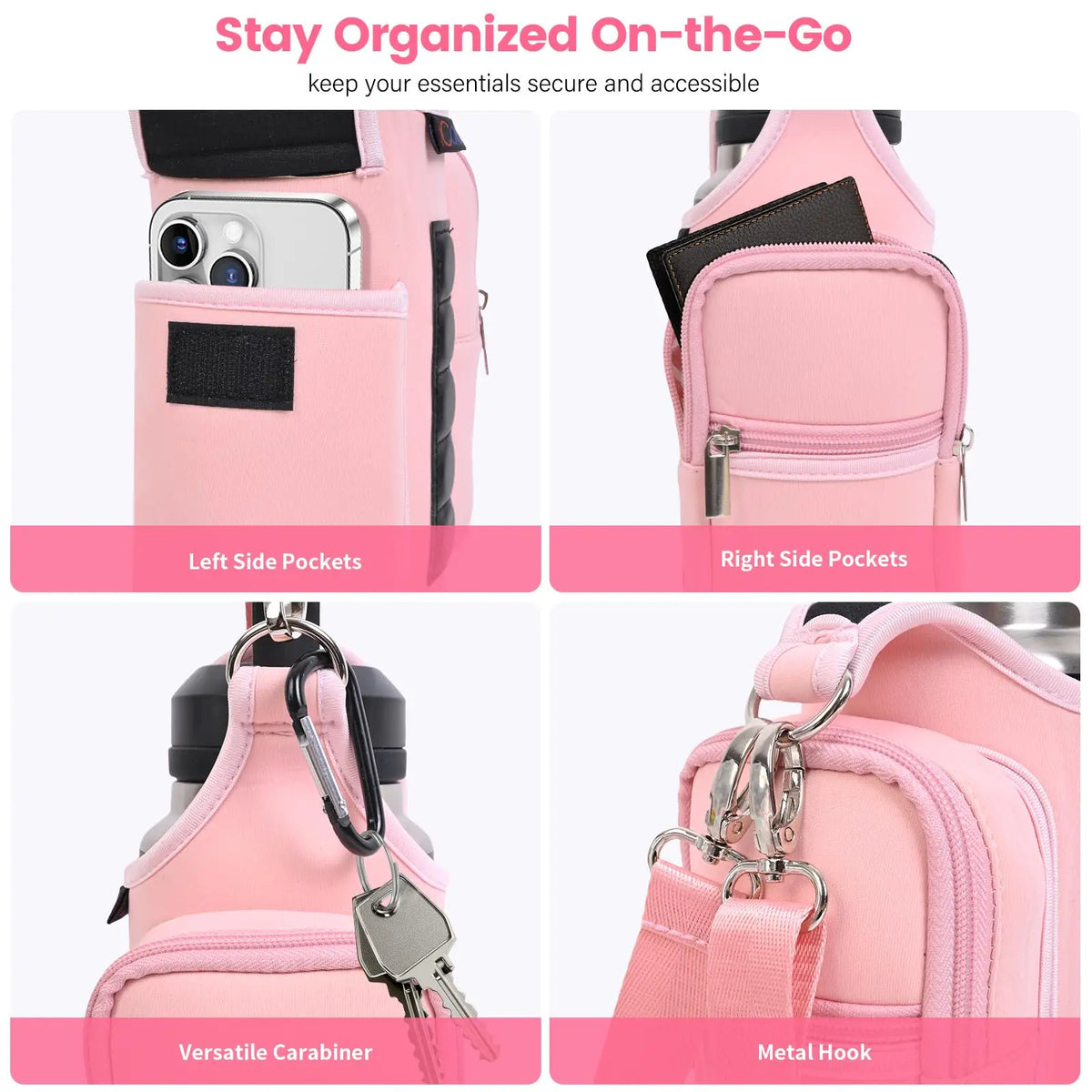Magnetic Water Bottle Bag — Hands-Free Gym Carrier