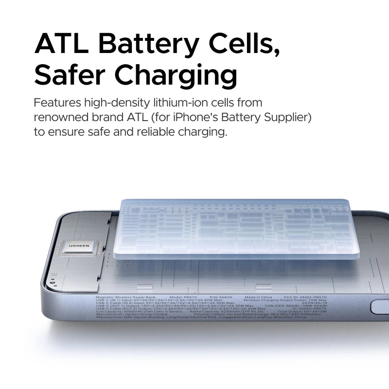 Magnetic Wireless Power Bank 5000mAh — Ultra-Slim