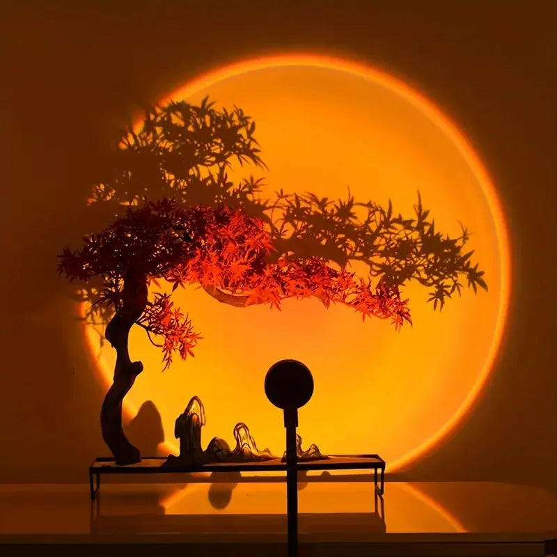 LED Sunset Projection Lamp — 16 Colors with Remote