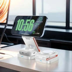 Multi-Angle Foldable Magnetic Wireless Charging Station 3-in-1