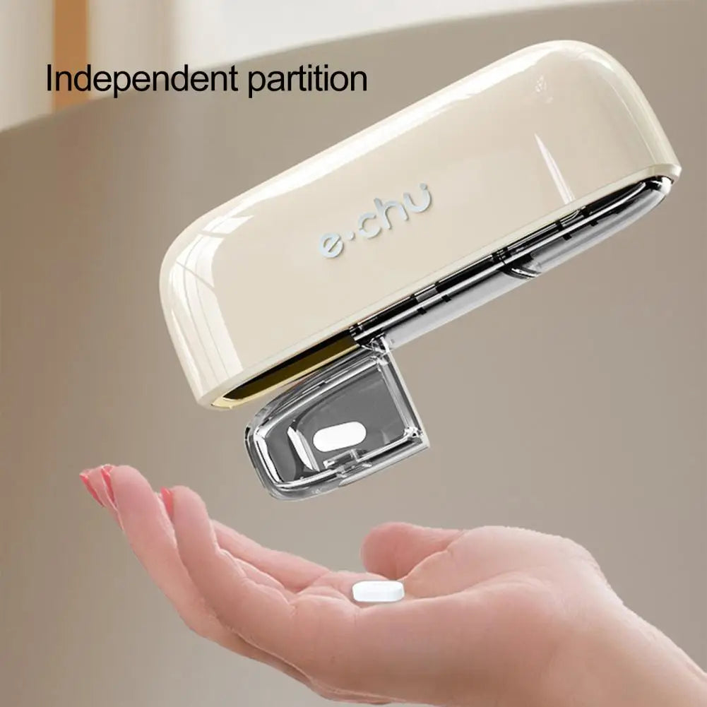 Portable Weekly Travel Pill Box Organizer with Moisture-Proof Sealed Compartments