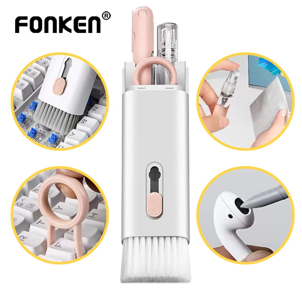 7-in-1 Multifunctional Electronics Cleaning Kit for Keyboard Screen & AirPods