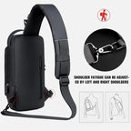 Anti-Theft Waterproof Crossbody Sling Bag with USB Port