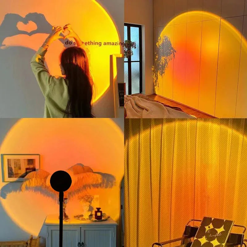LED Sunset Projection Lamp — 16 Colors with Remote