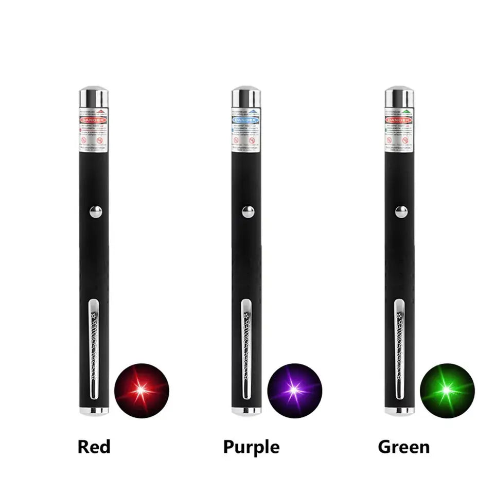 Interactive LED Laser Pointer & Feather Teaser Cat Toy