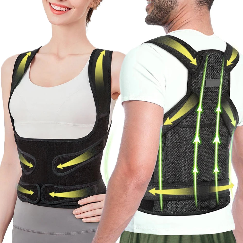 Adjustable Back Posture Corrector & Spine Support Brace for Men and Women
