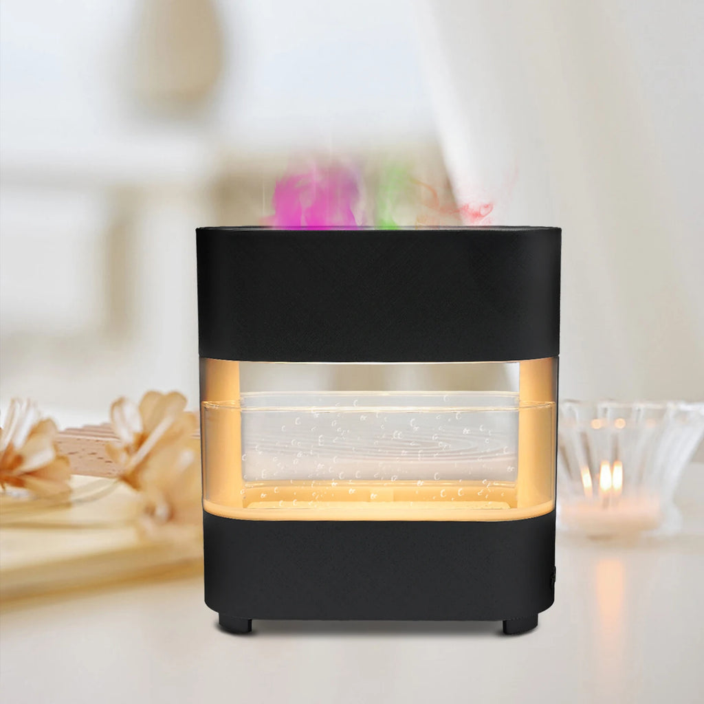 RGB Flame Effect Aromatherapy Essential Oil Diffuser