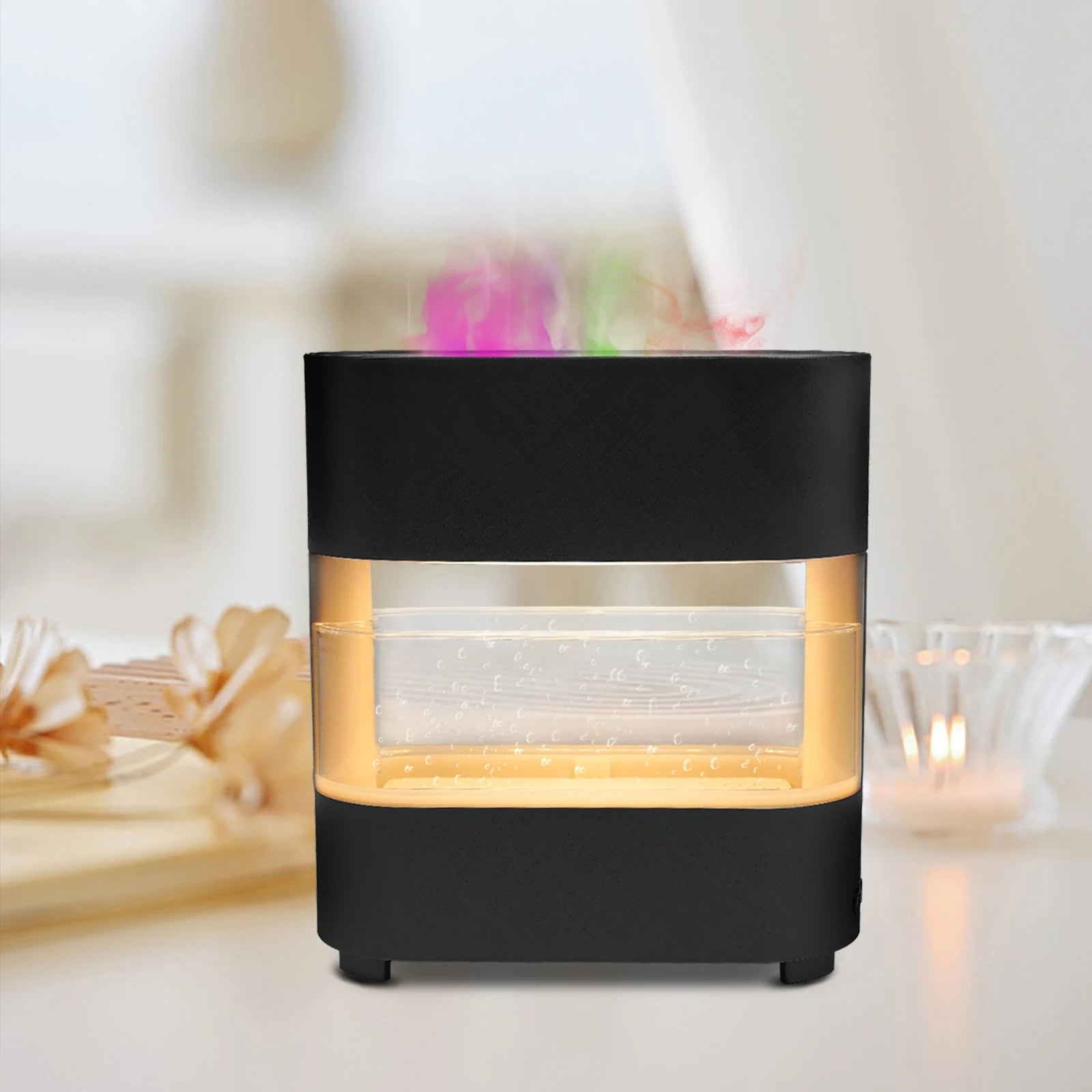 RGB Flame Effect Aromatherapy Essential Oil Diffuser