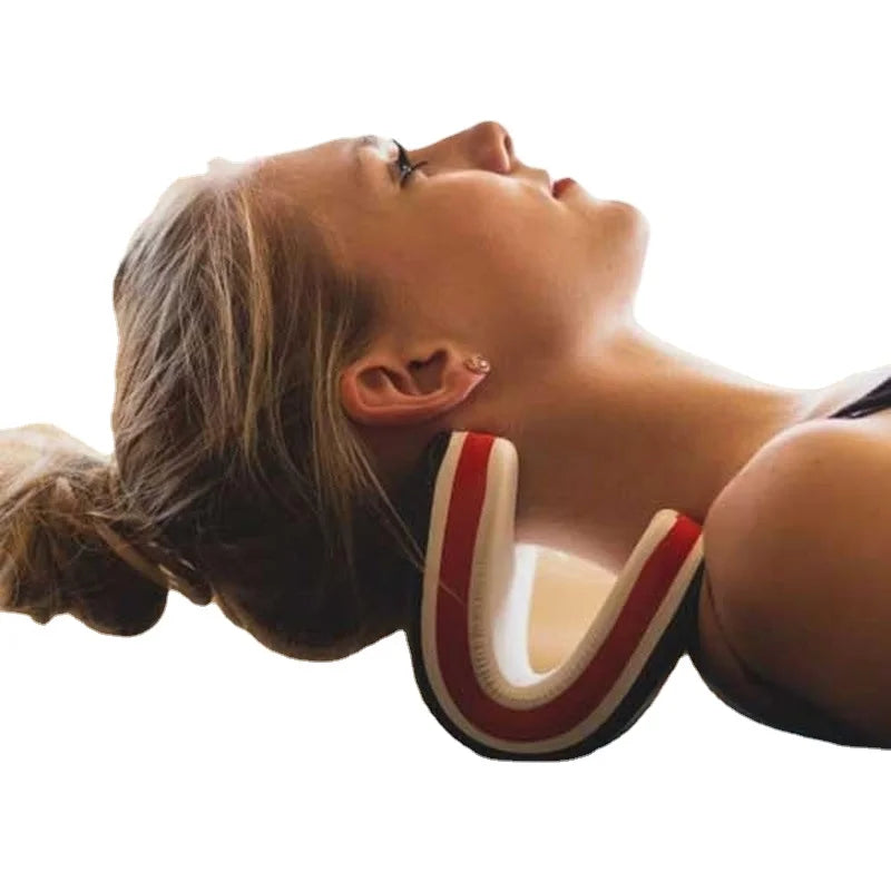 Ergonomic Cervical Neck Stretcher & Traction Pillow Device for Pain Relief