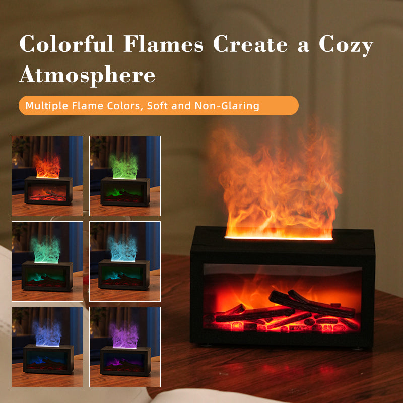 RGB Realistic Flame Effect Aromatherapy Diffuser & Humidifier